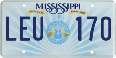 MS license plate LEU170