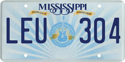 MS license plate LEU304