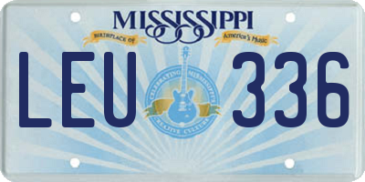 MS license plate LEU336