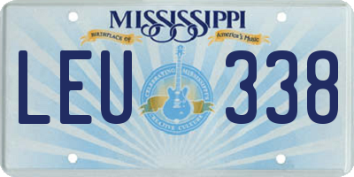 MS license plate LEU338