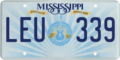 MS license plate LEU339