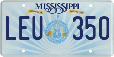 MS license plate LEU350