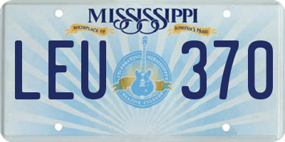 MS license plate LEU370