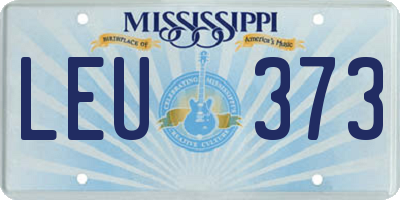 MS license plate LEU373