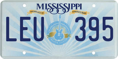 MS license plate LEU395