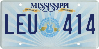 MS license plate LEU414