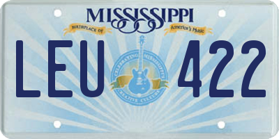 MS license plate LEU422