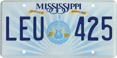 MS license plate LEU425