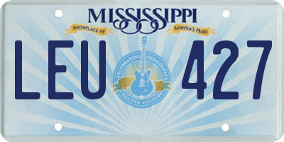 MS license plate LEU427