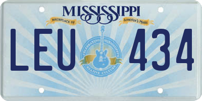 MS license plate LEU434