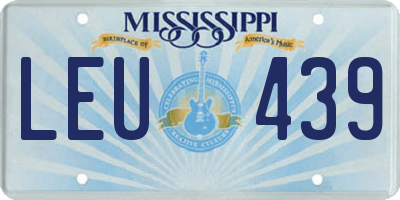 MS license plate LEU439