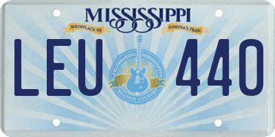 MS license plate LEU440