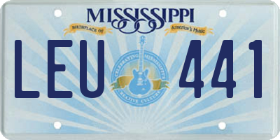 MS license plate LEU441
