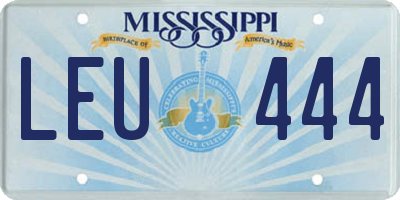 MS license plate LEU444
