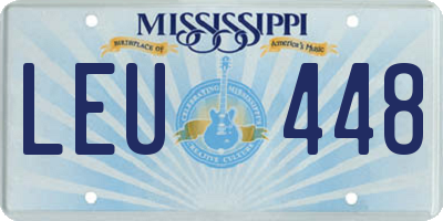MS license plate LEU448