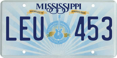 MS license plate LEU453