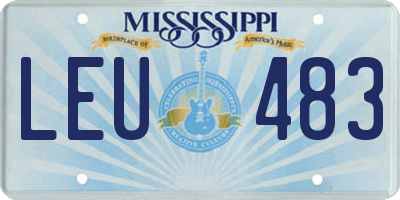 MS license plate LEU483