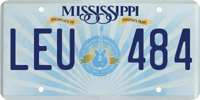MS license plate LEU484