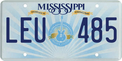 MS license plate LEU485