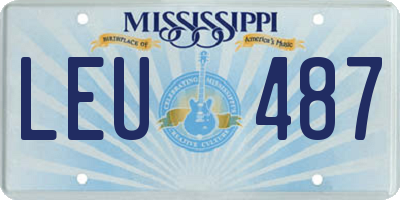 MS license plate LEU487