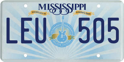 MS license plate LEU505