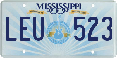 MS license plate LEU523
