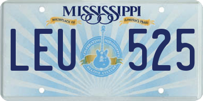 MS license plate LEU525