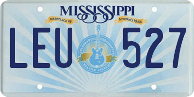 MS license plate LEU527