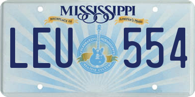 MS license plate LEU554