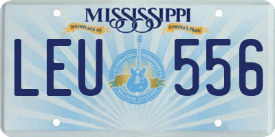 MS license plate LEU556