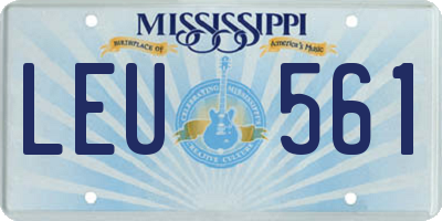 MS license plate LEU561