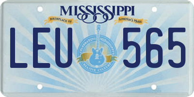 MS license plate LEU565