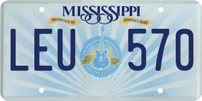 MS license plate LEU570