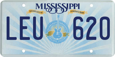 MS license plate LEU620