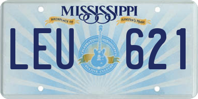 MS license plate LEU621