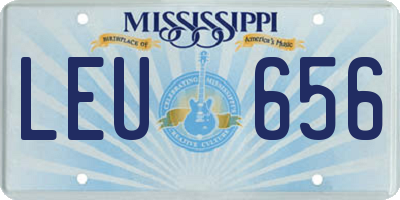 MS license plate LEU656