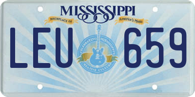 MS license plate LEU659
