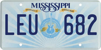 MS license plate LEU682