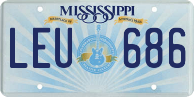 MS license plate LEU686