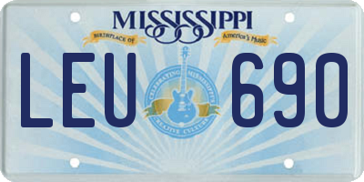 MS license plate LEU690