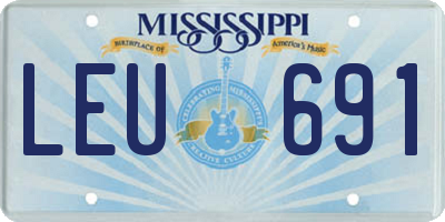 MS license plate LEU691