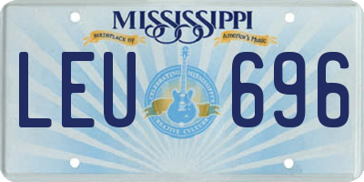 MS license plate LEU696