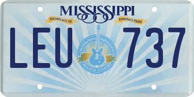MS license plate LEU737