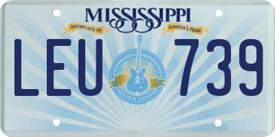 MS license plate LEU739