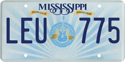 MS license plate LEU775