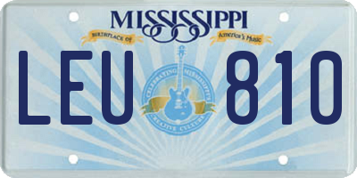 MS license plate LEU810