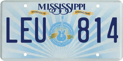 MS license plate LEU814