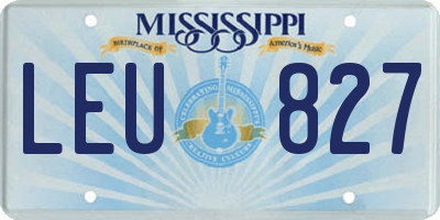 MS license plate LEU827