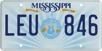 MS license plate LEU846