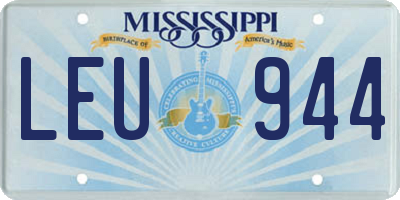 MS license plate LEU944